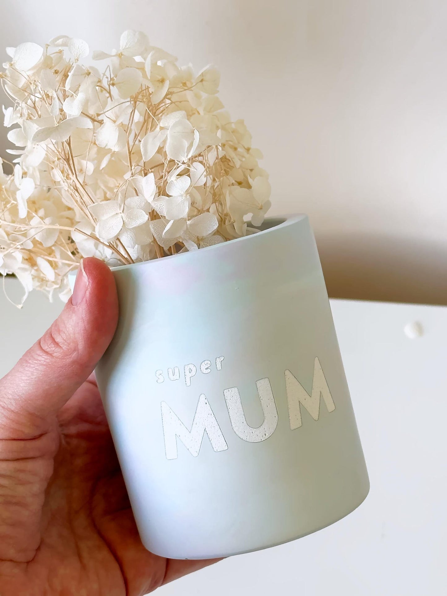 Bougie en marbre rechargeable | Le cadeau parfait pour votre petite amie ou votre mère | Bougie artisanale avec granulés de cire