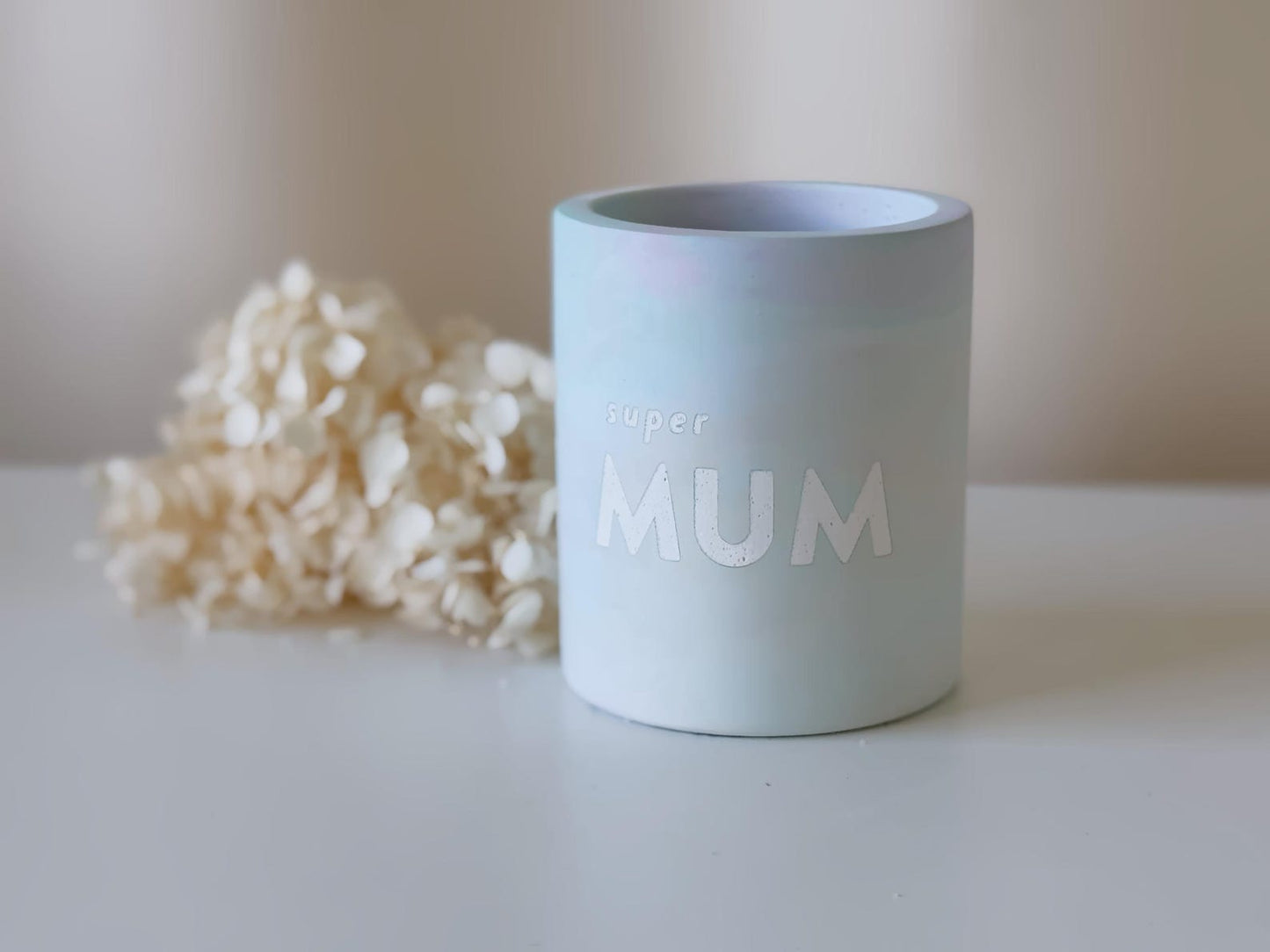 Bougie en marbre rechargeable | Le cadeau parfait pour votre petite amie ou votre mère | Bougie artisanale avec granulés de cire