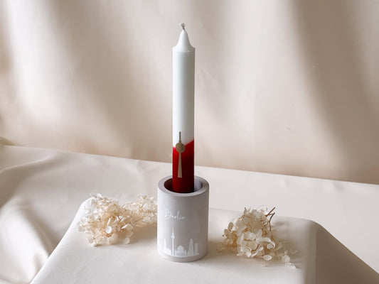 Gift set "Berlin" candle | engraved candle holder with dip-dye candle | Christmas gift | gift for friends and family